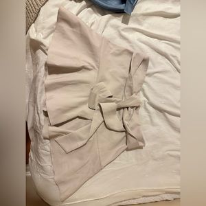 famous zara skort in beige